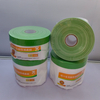 Pano pré-gravado Filme de máscara para economia de tempo rápido Máscara rápida de poliéster com fita para pintor Decorador Fita adesiva Máscara HDPE com fita adesiva para pintura de casas