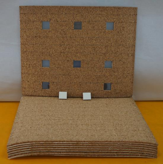 Almofadas de proteção de cortiça estática