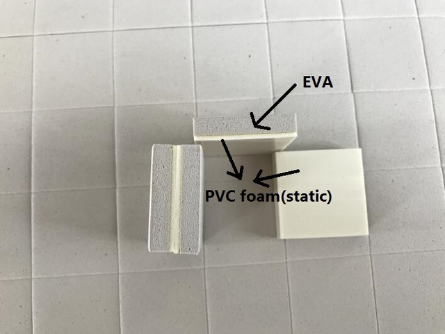 Almofadas EVA estáticas com espuma de PVC