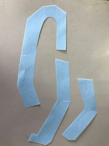 Fita de PVC cortada para aplicação de pintura de automóveis