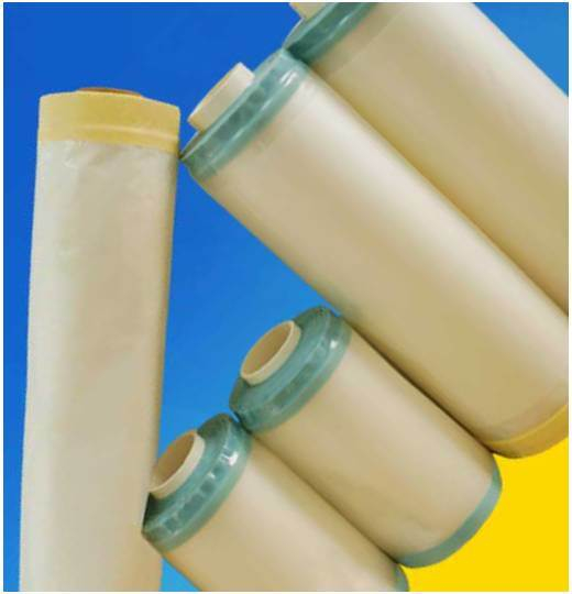 Filme HDPE laminado de alta temperatura com fitas nas duas extremidades