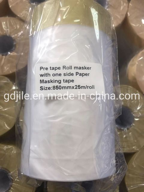 Material 2 em 1 que combina a fita Fineline e a folha de máscara para pintura de automóveis